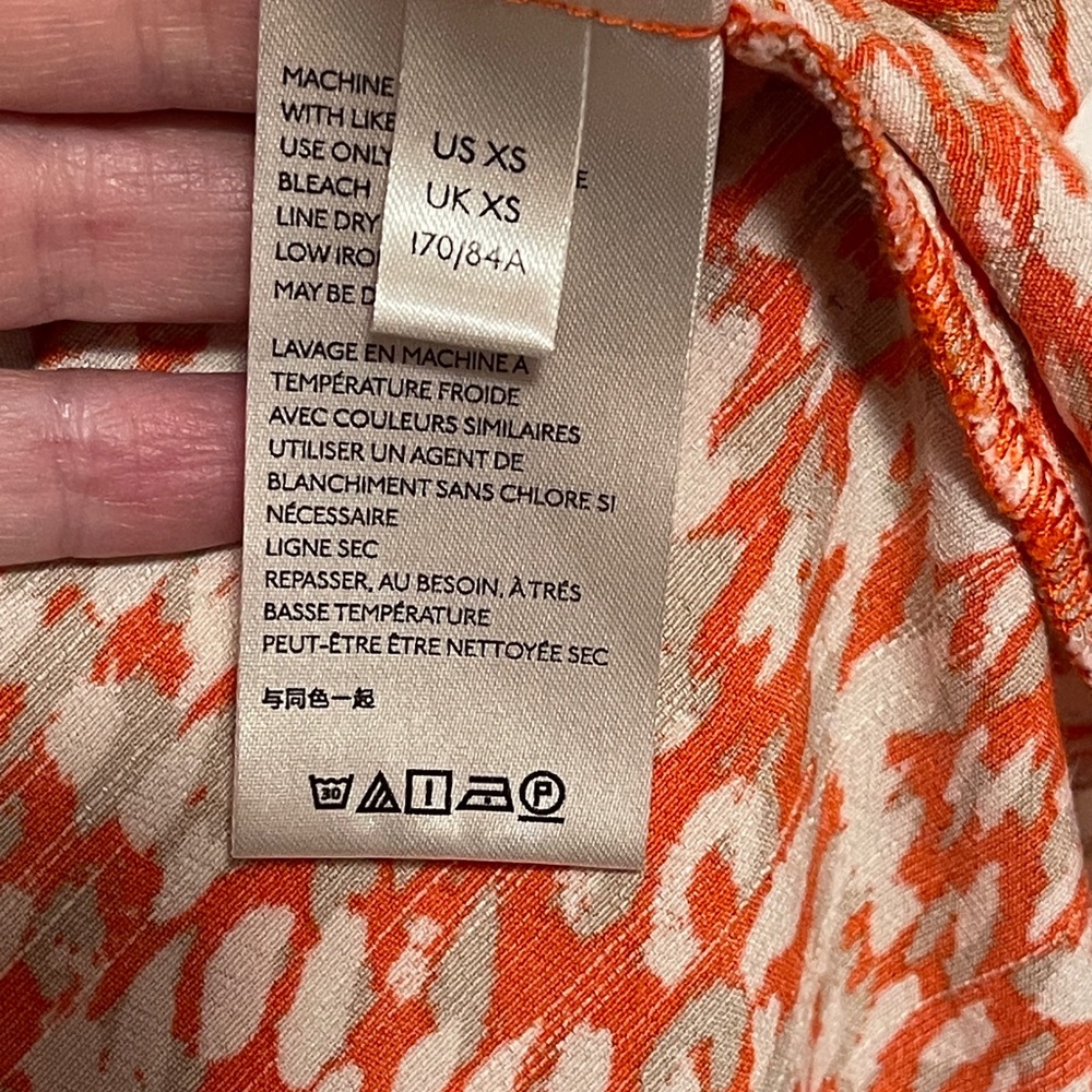 Free People Wrap Mini Dress Ruffle Boho French Quarter Romantic Orange Resort XS - Picture 9 of 11